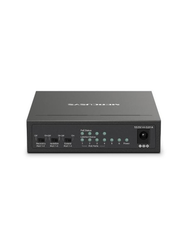Switch, MERCUSYS, Desktop/pedestal, 6x10Base-T / 100Base-TX, PoE+ ports 4, MS106LP