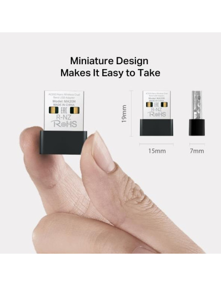 WRL ADAPTER 650MBPS USB NANO/MA20N MERCUSYS