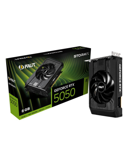 Graphics Card, PALIT, NVIDIA GeForce RTX 5050, 8 GB, GDDR6, 128 bit, PCIE 5.0 16x, Single Slot Fansink, NE65050019P1-GB2070F
