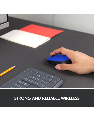 MOUSE USB OPTICAL WRL M171/BLUE 910-004640 LOGITECH