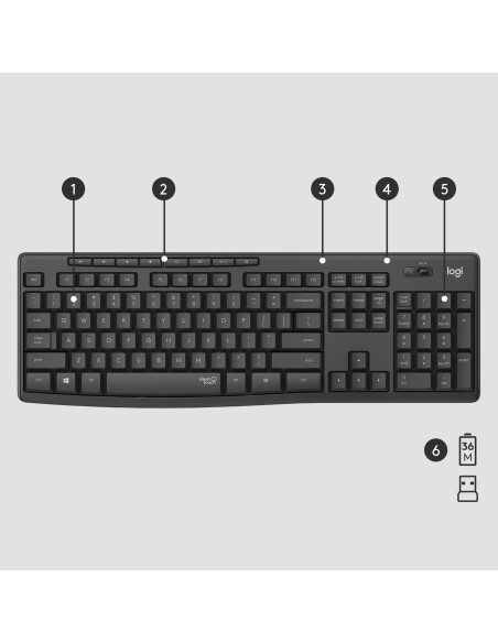 KEYBOARD +MOUSE COMBO MK295/ENG 920-009800 LOGITECH