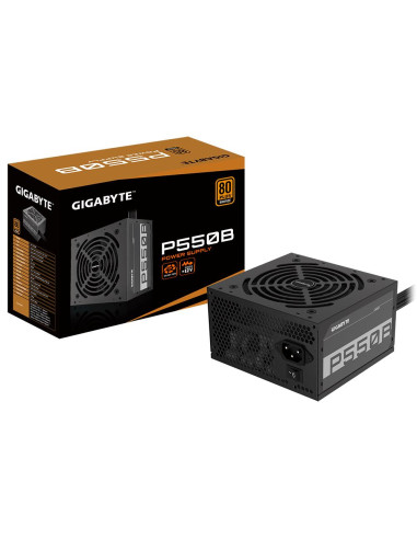 Power Supply, GIGABYTE, 550 Watts, Efficiency 80 PLUS BRONZE, PFC Active, MTBF 100000 hours, P550B