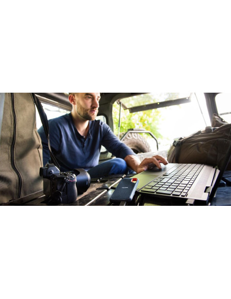 External SSD, SANDISK, Extreme, 1TB, Write speed 1000 MBytes/sec, Read speed 1050 MBytes/sec, SDSSDE61-1T00-G25