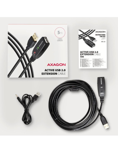 CABLE USB2.0 A-M/A-F ACTIVE/5M ADR-205 AXAGON