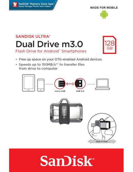 MEMORY DRIVE FLASH USB3 128GB/SDDD3-128G-G46 SANDISK