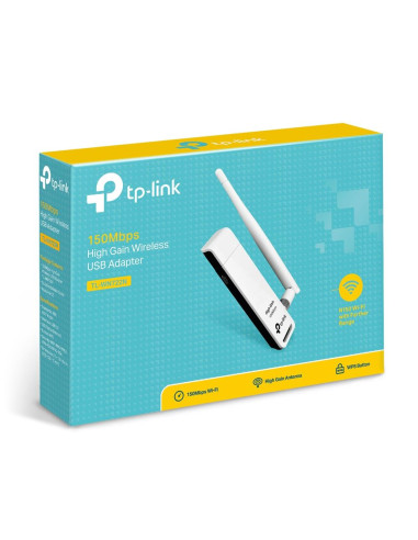 WRL ADAPTER 150MBPS USB HIGH/GAIN TL-WN722N TP-LINK