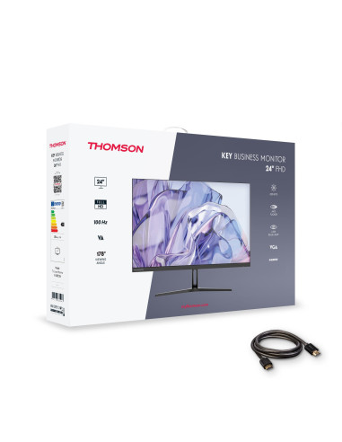 LCD Monitor, THOMSON, 24 ", 1920 x 1080 pixels, Full HD, Native aspect ratio 16:9, LED, Flat, M24FB2Y14