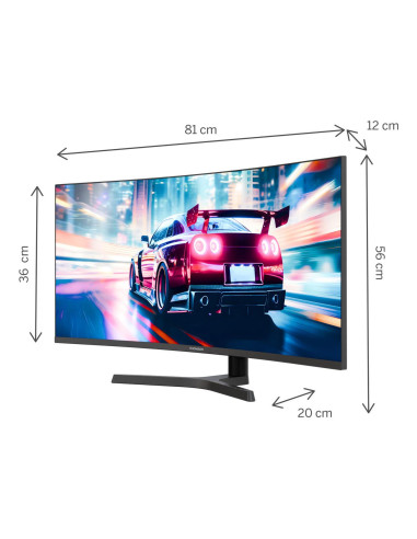 LCD Monitor, THOMSON, 34 ", 3440 x 1440 pixels, UltraWide Quad HD, LCD, Curved, M34QG7Y14C