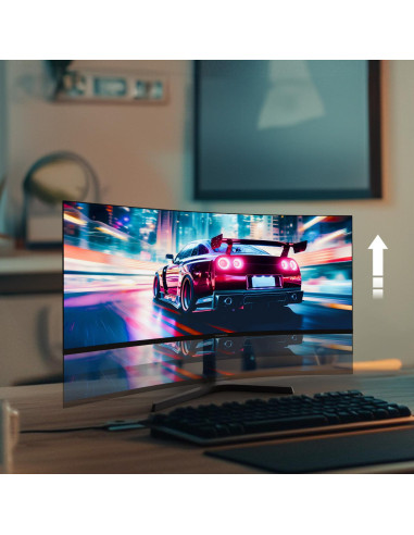 LCD Monitor, THOMSON, 34 ", 3440 x 1440 pixels, UltraWide Quad HD, LCD, Curved, M34QG7Y14C