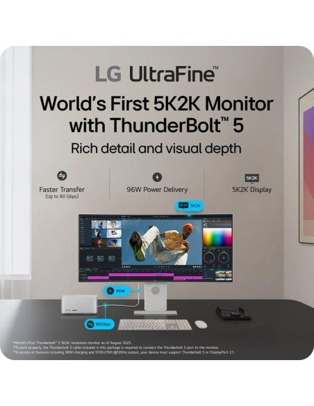 LCD Monitor, LG, 40 ", 5120 x 2160 pixels, WUHD, Native aspect ratio 21:9, Curved, 40U990A-W