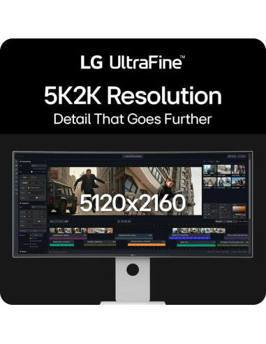 LCD Monitor, LG, 40 ", 5120 x 2160 pixels, WUHD, Native aspect ratio 21:9, Curved, 40U990A-W