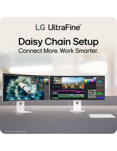LCD Monitor, LG, 40 ", 5120 x 2160 pixels, WUHD, Native aspect ratio 21:9, Curved, 40U990A-W