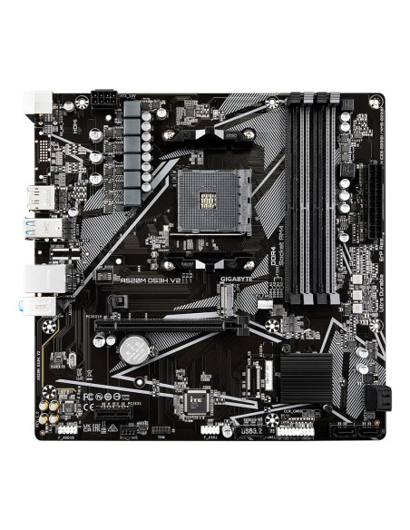 Mainboard, GIGABYTE, AMD A520, SAM4, Micro-ATX, Memory DDR4, Memory slots 4, A520MDS3HV2