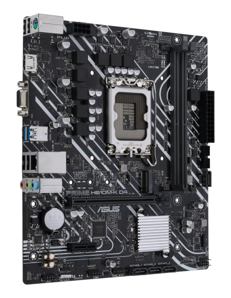 Mainboard, ASUS, Intel H610, LGA1700, MicroATX, Memory DDR4, Memory slots 2, 1xPCI-Express 3.0 1x, 1xPCI-Express 4.0 16x, 1xM.2