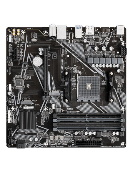 Mainboard, GIGABYTE, AMD B550, SAM4, Micro-ATX, Memory DDR4, Memory slots 4, 1xPCI-Express 3.0 1x, 1xPCI-Express 4.0 16x, 2xM.2