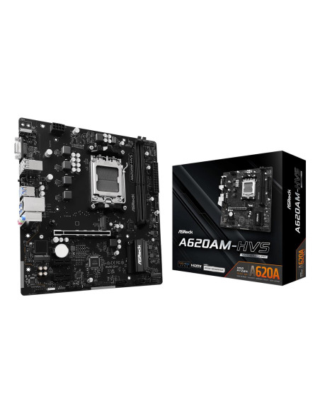 Mainboard, ASROCK, AMD A620A, micro ATX, RAM DDR5-SDRAM, 2xSlots, A620AM-HVS