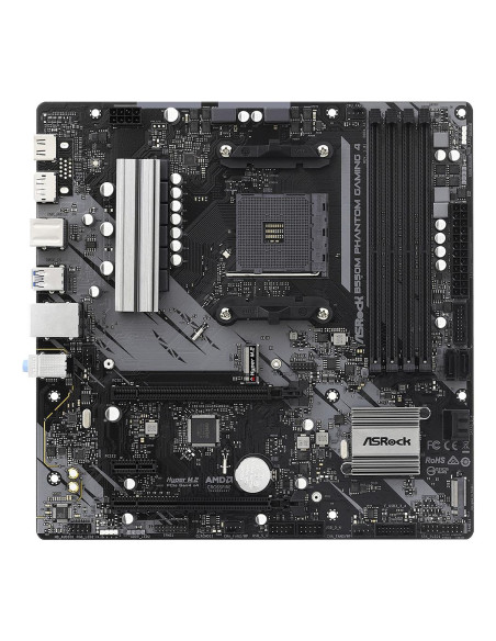 Mainboard, ASROCK, AMD B550, SAM4, MicroATX, 1xPCI-Express 3.0 1x, 1xPCI-Express 3.0 4x, 2xM.2, 1xPCI-Express 4.0 16x, Memory D