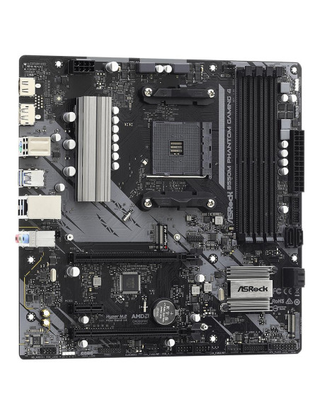 Mainboard, ASROCK, AMD B550, SAM4, MicroATX, 1xPCI-Express 3.0 1x, 1xPCI-Express 3.0 4x, 2xM.2, 1xPCI-Express 4.0 16x, Memory D