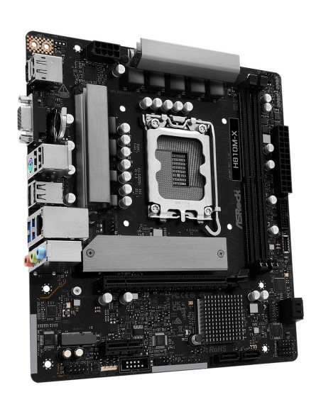 Mainboard, ASROCK, Intel H810, LGA1851, Micro-ATX, Memory DDR5, Memory slots 2, H810M-X