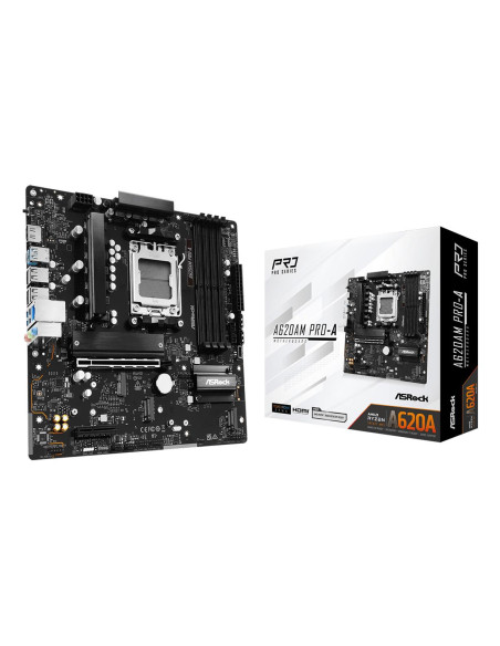 Mainboard, ASROCK, AMD A620A, SAM5, Micro-ATX, Memory DDR5, Memory slots 4, A620AMPRO-A
