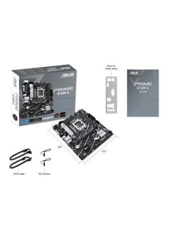 Mainboard, ASUS, Intel B760 Express, LGA1700, Micro-ATX, Memory DDR5, Memory slots 2, 2xPCI-Express 4.0 1x, 1xPCI-Express 4.0 1
