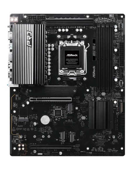 Mainboard, ASROCK, AMD B850, SAM5, ATX, Memory DDR5, Memory slots 4, 1xPCI-Express 4.0 16x, 1xPCI-Express 5.0 16x, 1xM.2, 1xHDM