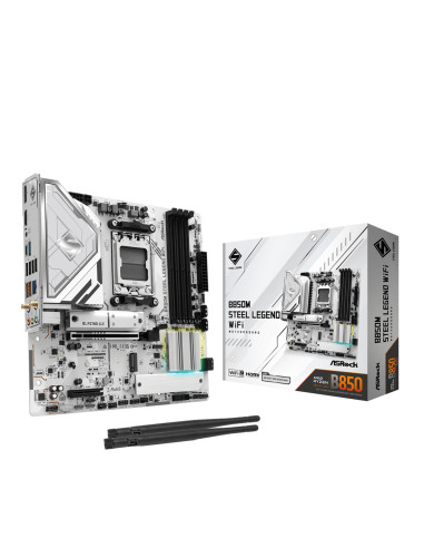 Mainboard, ASROCK, AMD B850, SAM5, Micro-ATX, Memory DDR5, Memory slots 4, 4xPCI-Express 4.0 4x , 1xPCI-Express 5.0 16x, 1xM.2,