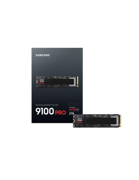 SSD, SAMSUNG, 9100 PRO, 2TB, M.2, PCIe Gen5, NVMe, TLC, Write speed 13400 MBytes/sec, Read speed 14700 MBytes/sec, 2.38mm, TBW 