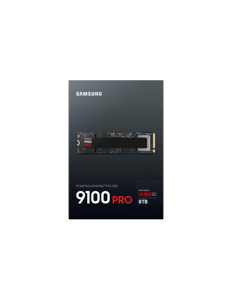 SSD, SAMSUNG, 9100 PRO, 8TB, M.2, NVMe, TLC, Write speed 13400 MBytes/sec, Read speed 14800 MBytes/sec, 3.88mm, TBW 4800 TB, MZ