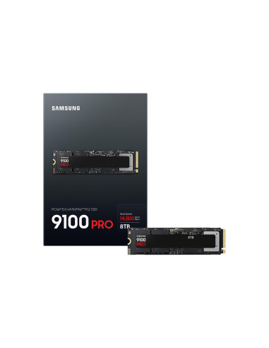 SSD, SAMSUNG, 9100 PRO, 8TB, M.2, NVMe, TLC, Write speed 13400 MBytes/sec, Read speed 14800 MBytes/sec, 3.88mm, TBW 4800 TB, MZ