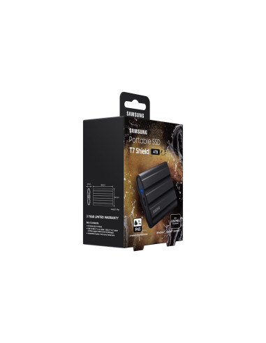 External SSD, SAMSUNG, T7, 4TB, USB 3.2, Write speed 1000 MBytes/sec, Read speed 1050 MBytes/sec, MU-PE4T0S/EU