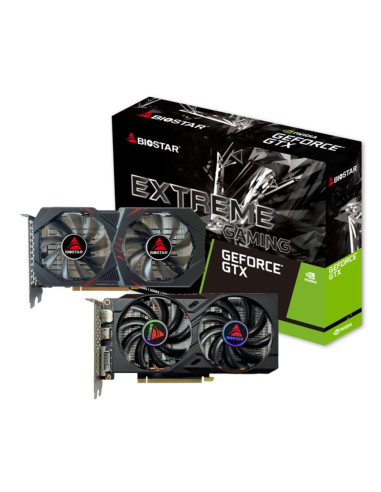 Graphics Card, BIOSTAR, NVIDIA GeForce GTX 1660 TI, 6 GB, GDDR6, 192 bit, PCIE 3.0 16x, GPU 1500 MHz, Dual Slot Fansink, 1xDVI-