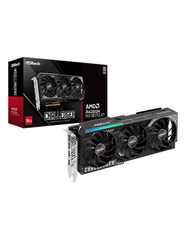 Graphics Card, ASROCK, AMD, Radeon RX 9070 XT, 16 GB, GDDR6, 256 bit, PCI Express x16 5.0, Active, RX9070XTCL16G