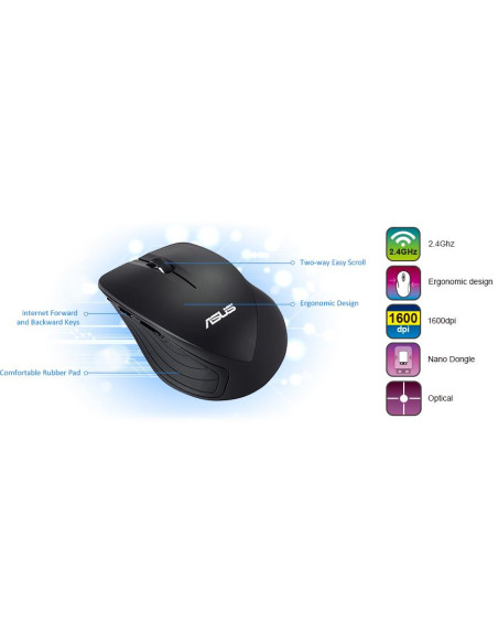 MOUSE USB OPTICAL WRL WT465/BLACK 90XB0090-BMU040 ASUS