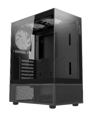 Case, ADATA, INVADER X MINI, MidiTower, Case product features Transparent panel, ATX, MicroATX, MiniITX, Colour Black, INVADERX