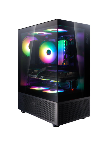 Case, ADATA, INVADER X MINI, MidiTower, Case product features Transparent panel, ATX, MicroATX, MiniITX, Colour Black, INVADERX