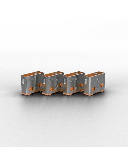 USB PORT BLOCKER 4PACK/ORANGE 40453 LINDY