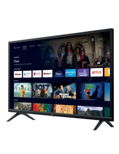 TV Set, TCL, 32", HD, 1366x768, Wireless LAN, Bluetooth, Android TV, Black, 32S5201