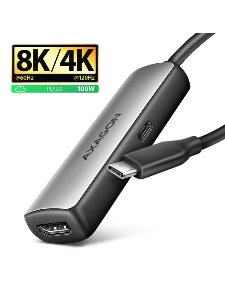 I/O ADAPTER USB-C TO HDMI/0.16M RVC-HI8KPD AXAGON