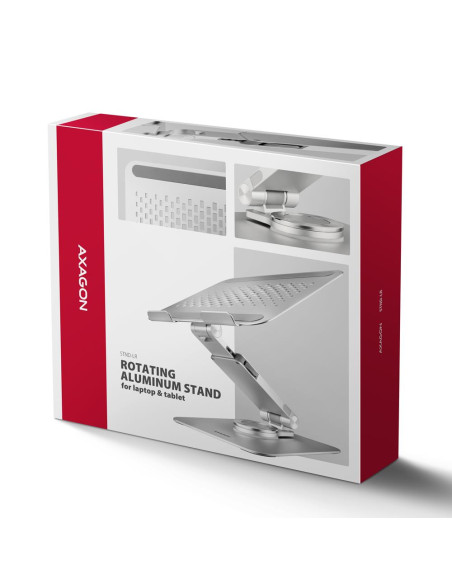 NB ACC STAND 10-17" ROTATING/ALUMINUM STND-LR AXAGON