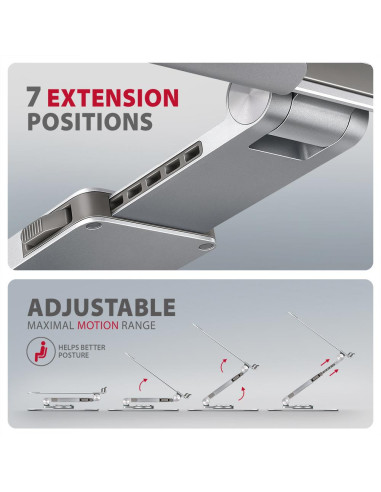 NB ACC STAND 10-17" ROTATING/ALUMINUM STND-LR AXAGON