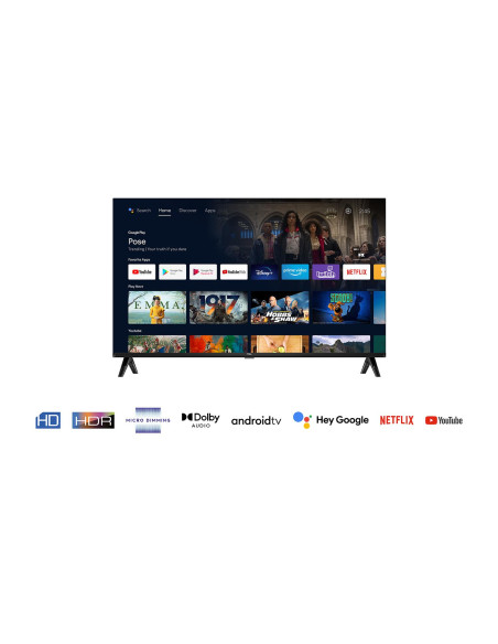 TV Set, TCL, 32", Smart/HD, 1366x768, Wireless LAN, Android TV, 32S5400A