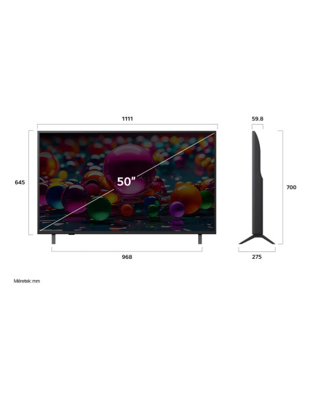 TV Set, LG, 50 ", 4K Ultra HD, 3840 x 2160 pixels, Flat, 16:9, 50UA73003LA