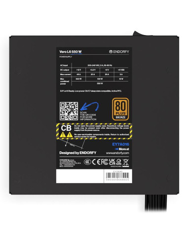Power Supply, ENDORFY, ATX, PC, 200 - 240 V, 550 W, EY7A016