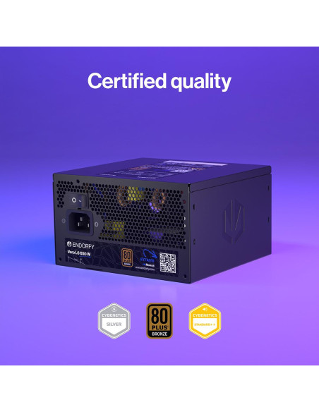 Power Supply, ENDORFY, ATX, PC, 200 - 240 V, 650 W, EY7A015