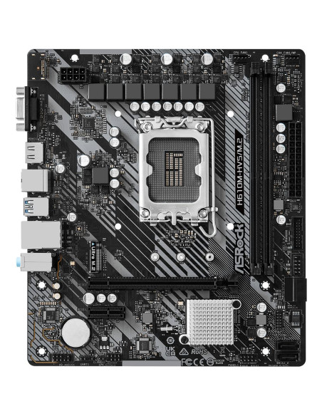 Mainboard, ASROCK, Intel H610, LGA1700, Micro-ATX, Memory DDR4, Memory slots 2, 1xPCI-Express 3.0 1x, 1xPCI-Express 4.0 16x, 1x