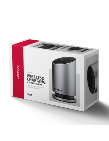 I/O HUB USB-C 9IN1 WRL/0.6M HMC-WL9 AXAGON