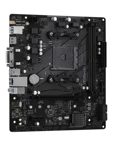 Mainboard, ASROCK, AMD B550, SAM4, MicroATX, 1xPCI-Express 3.0 1x, 1xM.2, 1xPCI-Express 4.0 16x, Memory DDR4, Memory slots 2, 1