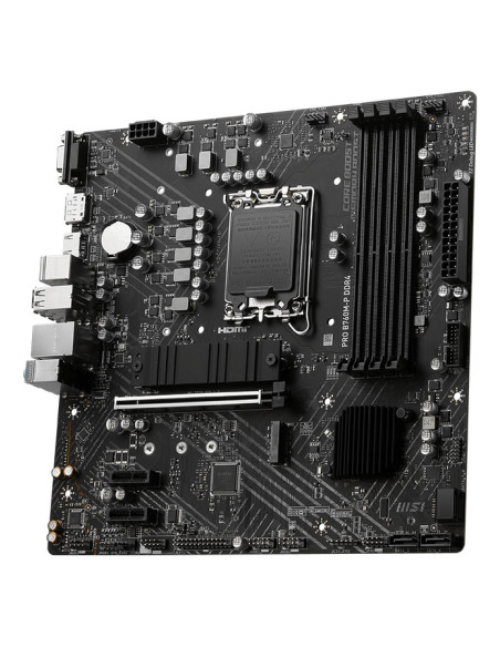 Mainboard, MSI, Intel B760 Express, LGA1700, Micro-ATX, Memory DDR4, Memory slots 4, 2xPCI-Express 1x, 1xPCI-Express 16x, 2xM.2