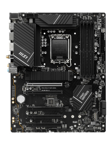 Mainboard, MSI, Intel B760 Express, LGA1700, ATX, Memory DDR4, Memory slots 4, 5xPCI-Express 5.0 16x, 2xM.2, 1xHDMI, 1xDisplayP